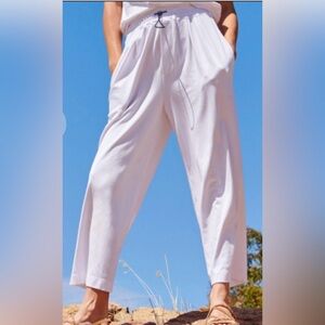 Sundry Bungee Wide Leg Pants in White
